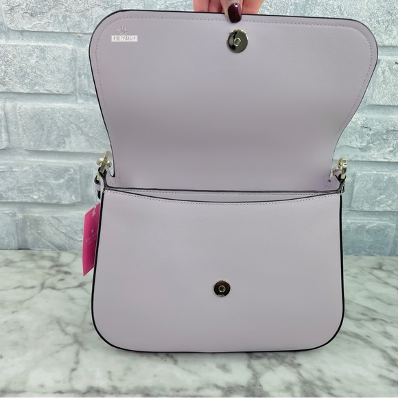 Kate Spade Staci Saffiano Shoulder Bag Crossbody & Wallet In Lilac Moon - Picture 7 of 16